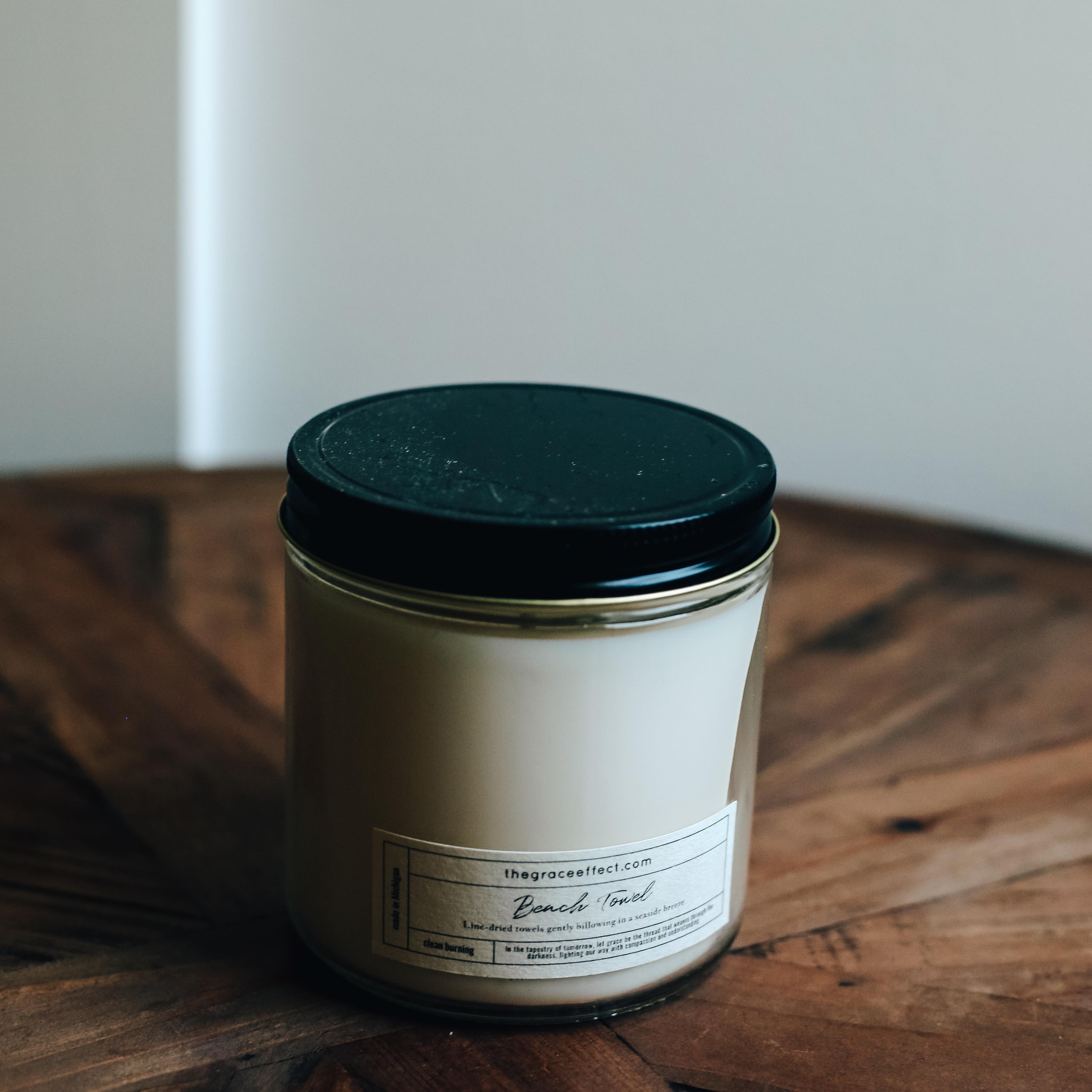 beach towel - light floral + sandalwood